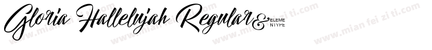 Gloria Hallelujah Regular字体转换
